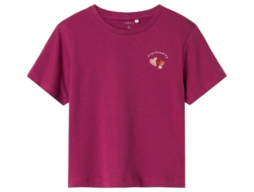 Name It top boysenberry  med glimmerhjerter